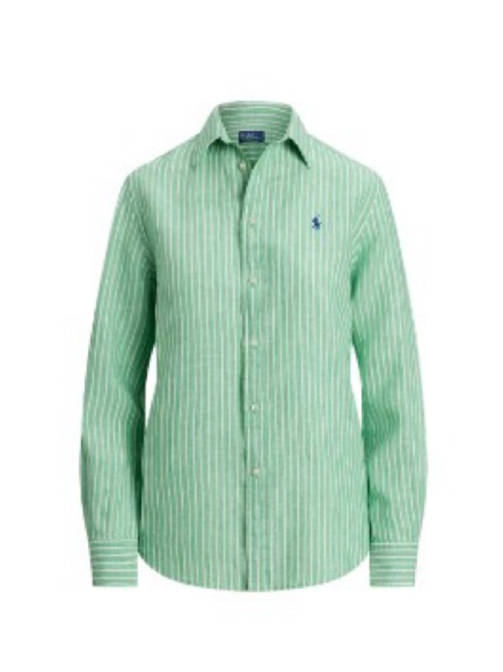 Polo by Ralph Lauren Mint Green and White Striped Button-Down Shirt